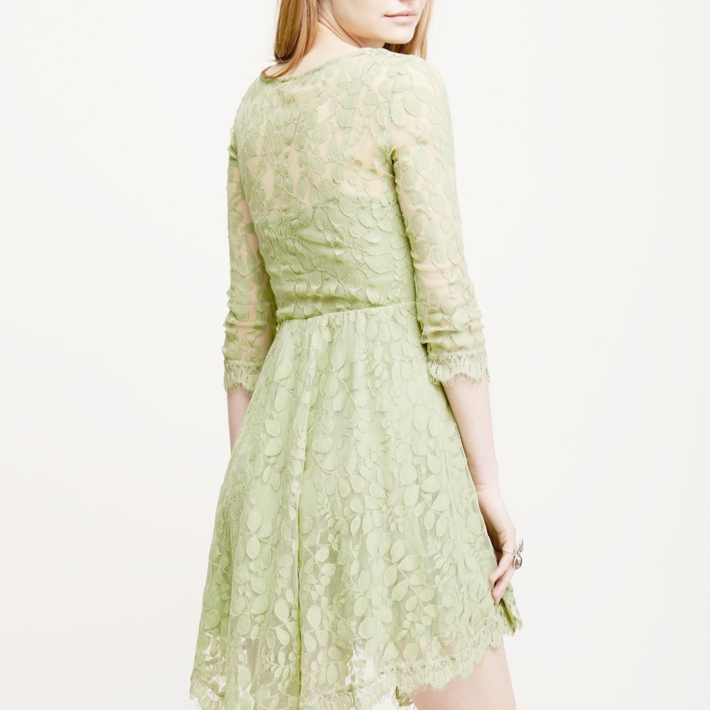 NWOT- Free People *YELLOW* Floral Lace Boho Dress! - Picture 4 of 7